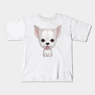 White Smooth Coat Chihuahua Kids T-Shirt